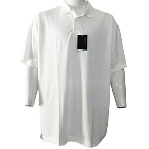 Nike Golf Polo Shirt Mens White Dri-FIT Performance Athletic Short Sleeve 2XL